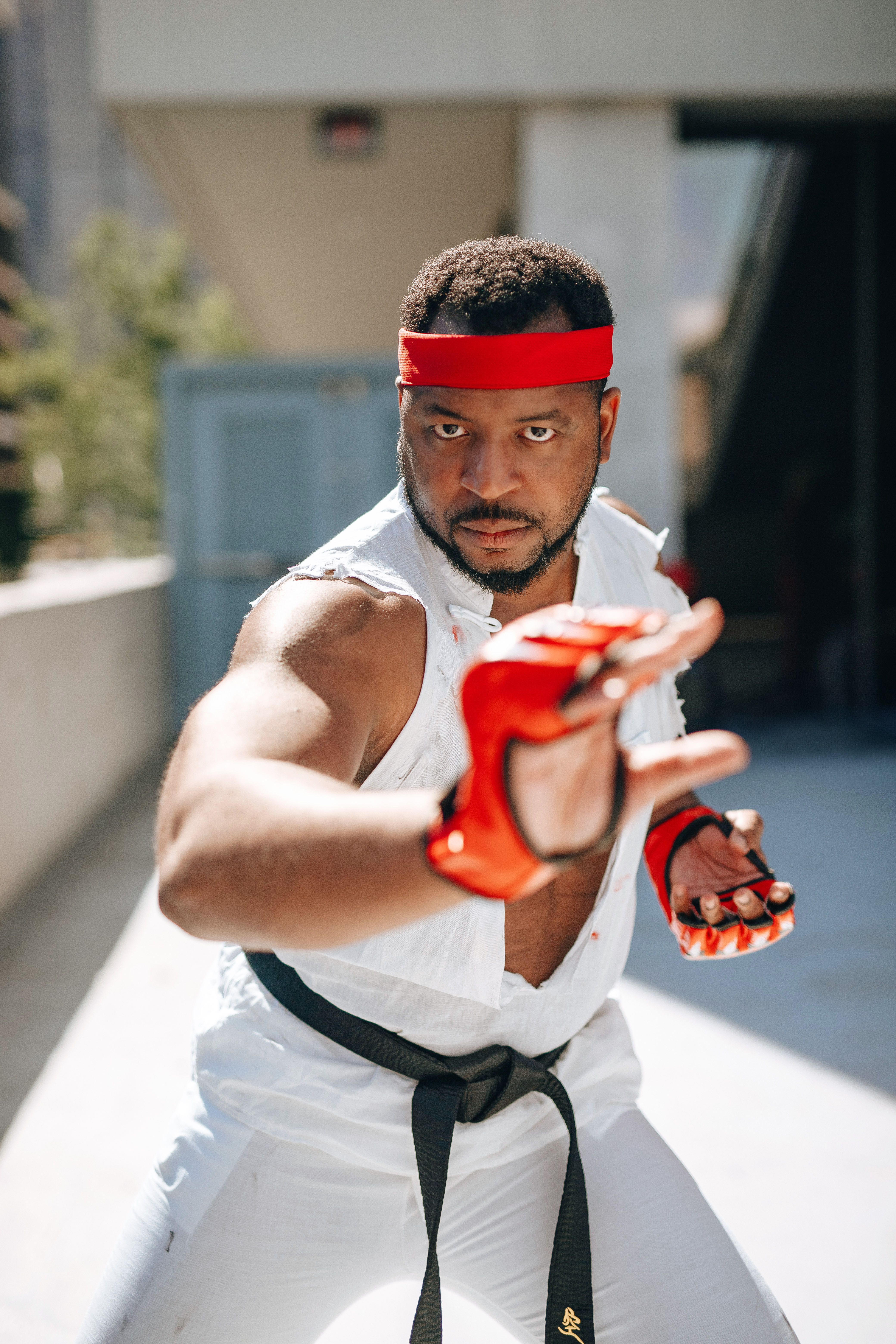 Ryu from Street Fighter cinematic cosplay