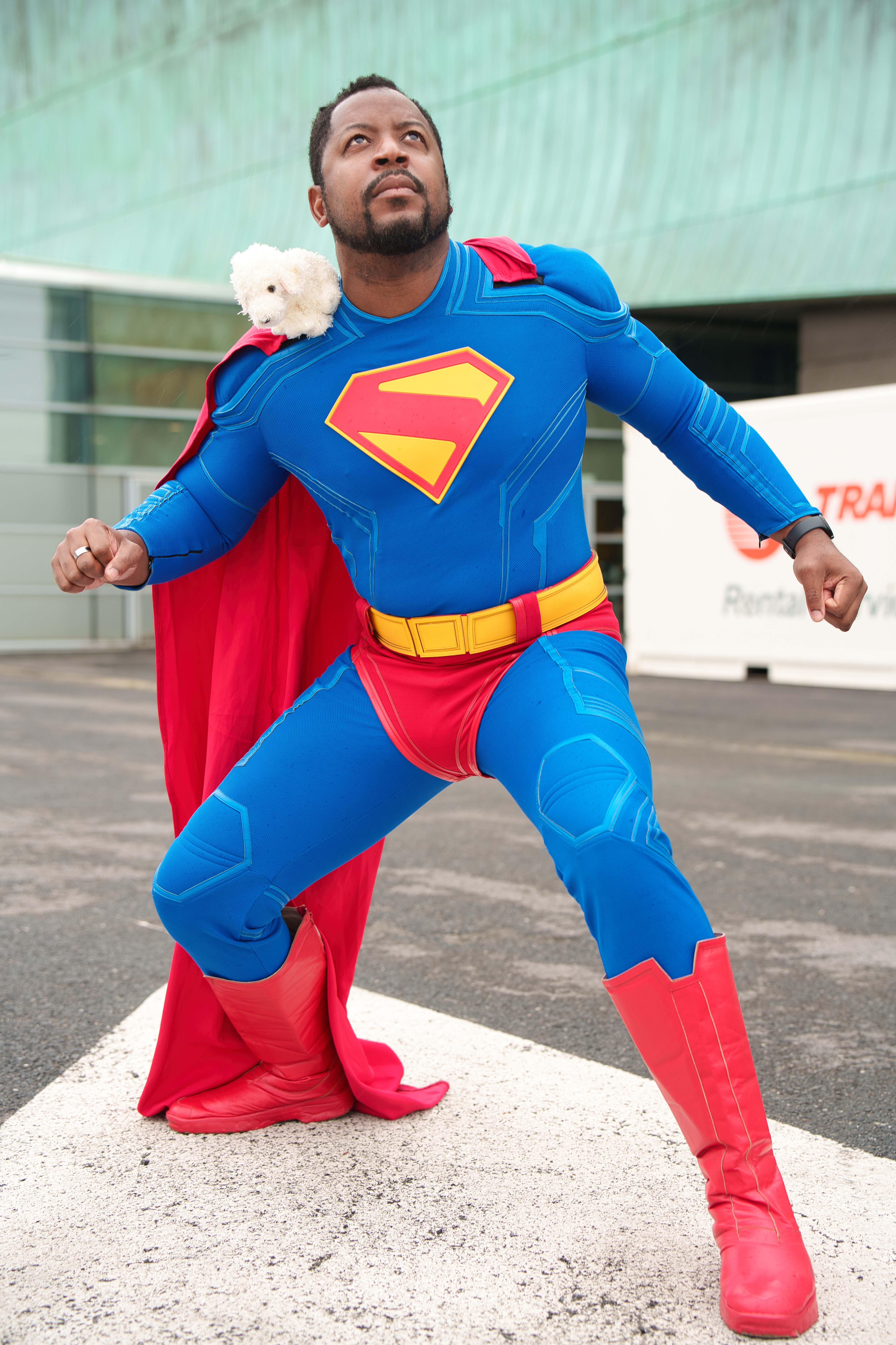 Superman in classic suit professional photo