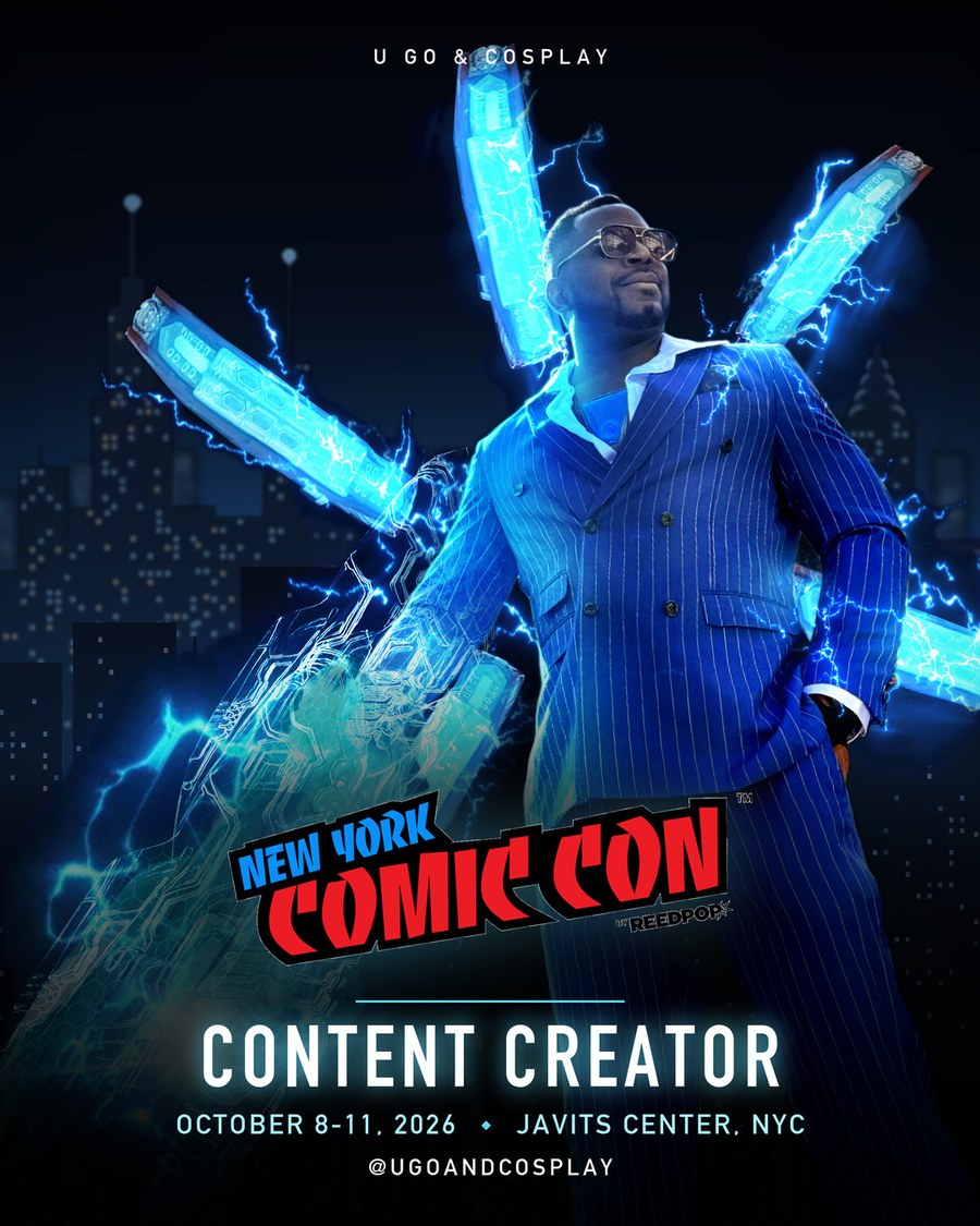 NYCC 2026 Content Creator announcement artwork for Ugo and Cosplay
