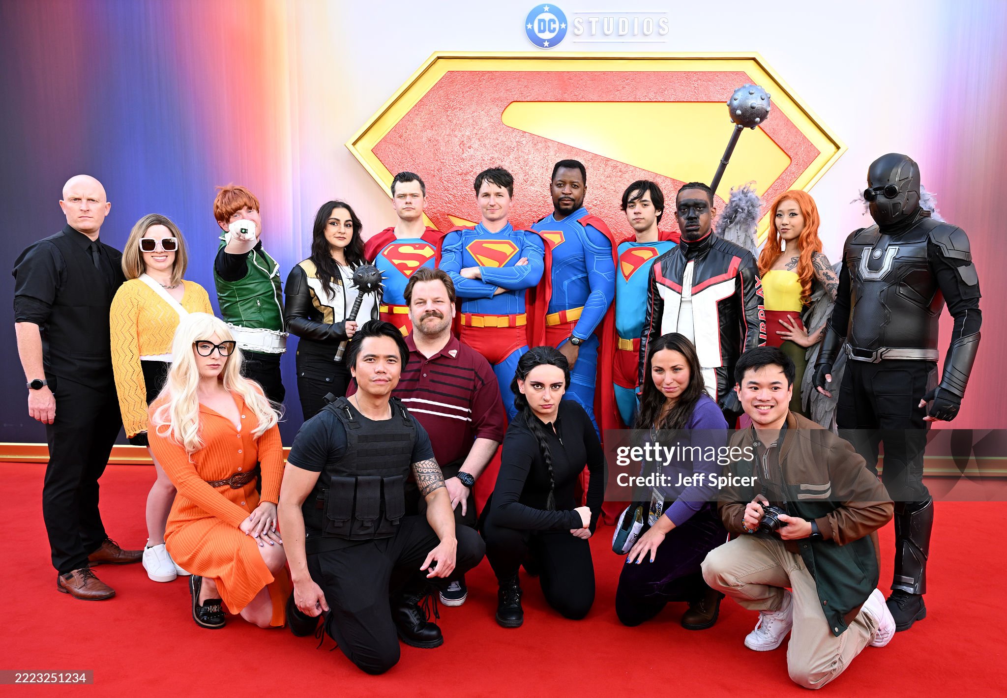 Superman cosplay group at Leicester Square premiere - Getty Images
